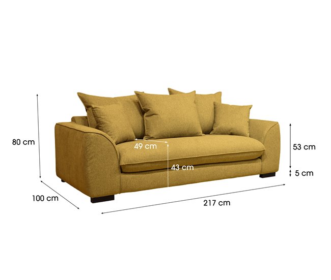 SAGA sofá-cama de 3 lugares com abertura italiana, cor vison