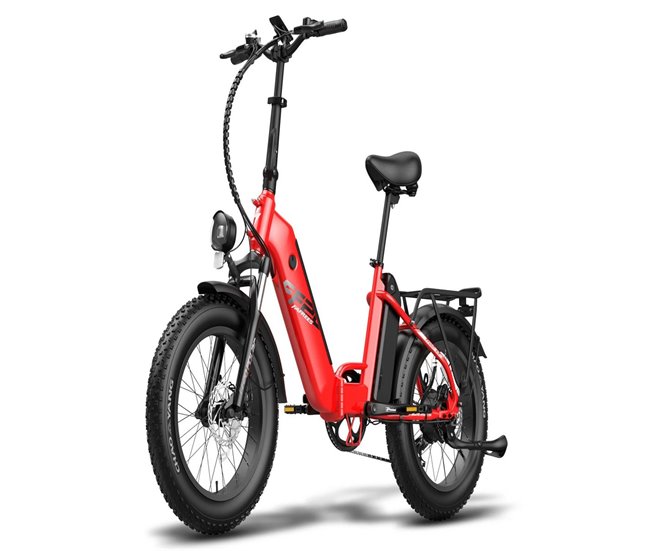 FAFREES FF20 Polar Bicicleta Elétrica - 500W Autonomia 110KM Travões de Disco Vermelho