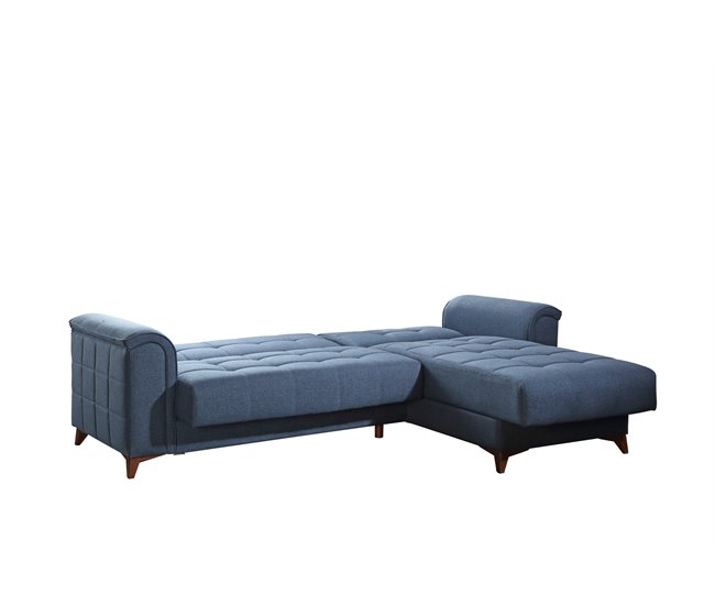 Chaise longue reversível com cama ELZA Azul