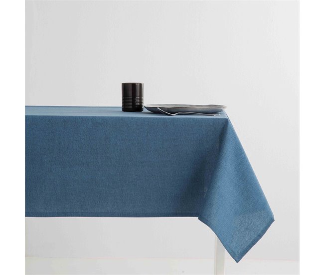 Toalha de mesa anti-manchas em algodão Abany Azul 140x180 cm Azul