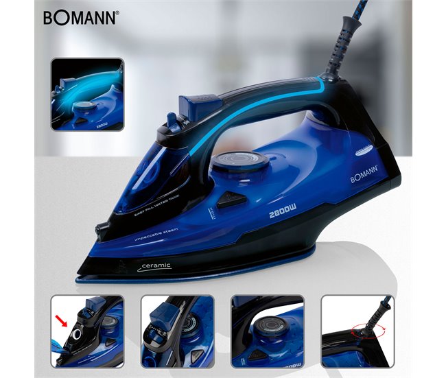 Ferro a Vapor Bomann DB 6038 Azul