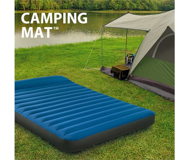 Colchão inflável individual TruAire Camping Matress c/inflador incluído INTEX Azul