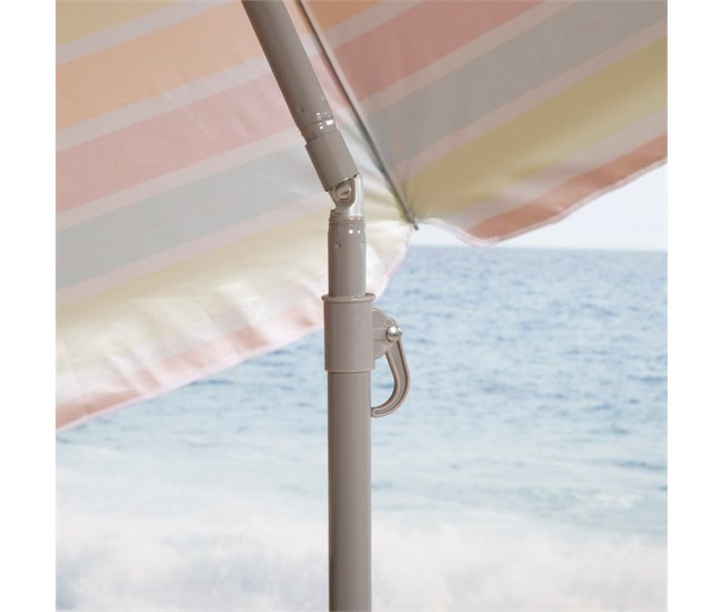 Aktive Guarda-chuva de praia inclinável riscas multicoloridas 200 cm UV50 Multicor