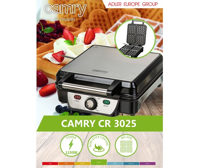 Máquina de Waffles Camry CR 3025 GR242213174