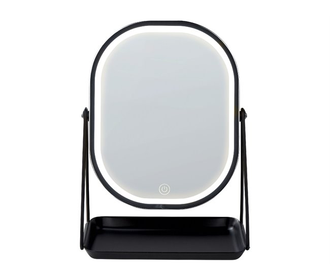 Beliani Espelho de maquilhagem DORDOGNE 24x13 Dourado