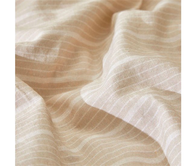 Capa de edredão lino/algodão orgânico KANDY Areia