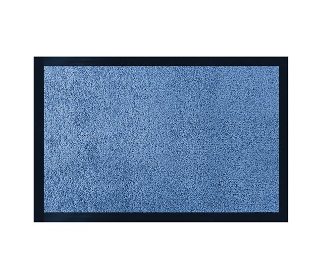  Acomoda Textil - Tapete de entrada absorvente para interiores e exteriores 40x60 Azul