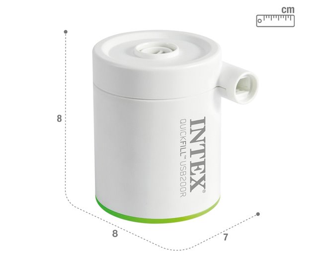 Mini inflador elétrico QuickFill USB200 INTEX Branco