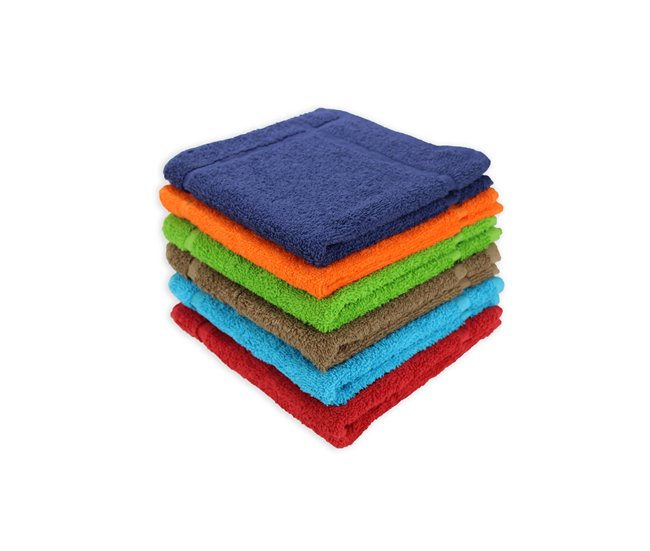  Acomoda Textil - 6 panos de cozinha 100% algodão 500gr/m² Multicor