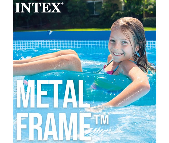 Piscina tubular redonda INTEX Metal Frame Azul
