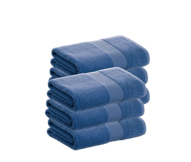 Pack 6 Toalhas para Banho Azul