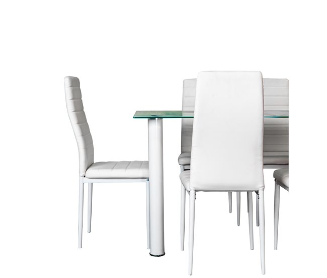  Conjunto de mesa 140x80 Branco
