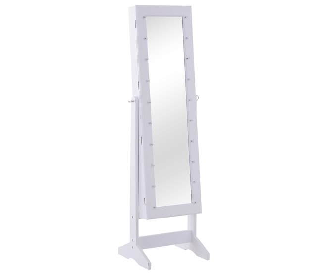 Espelho Joalheiro HOMCOM 831-221 40x37 Branco