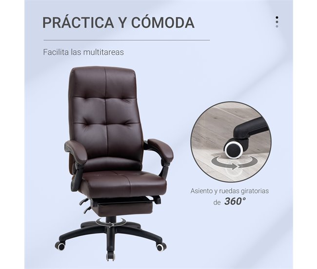Cadeira de escritório Vinsetto 921-524BN Castanho