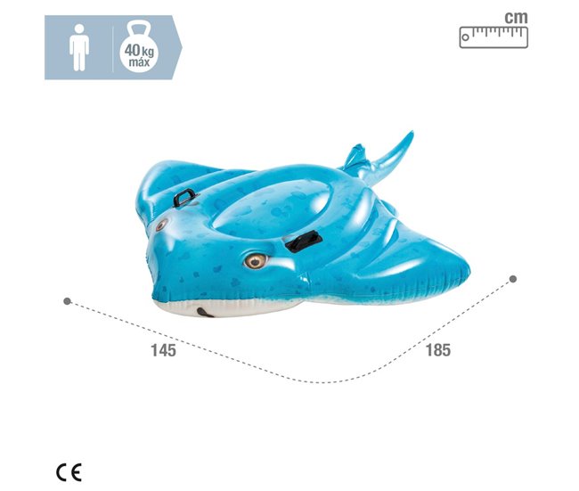 Flutuador de piscina c/asas INTEX Azul