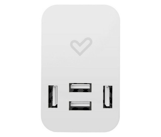 Carregador de Parede Energy Home Charger 4.0A Quad USB Branco