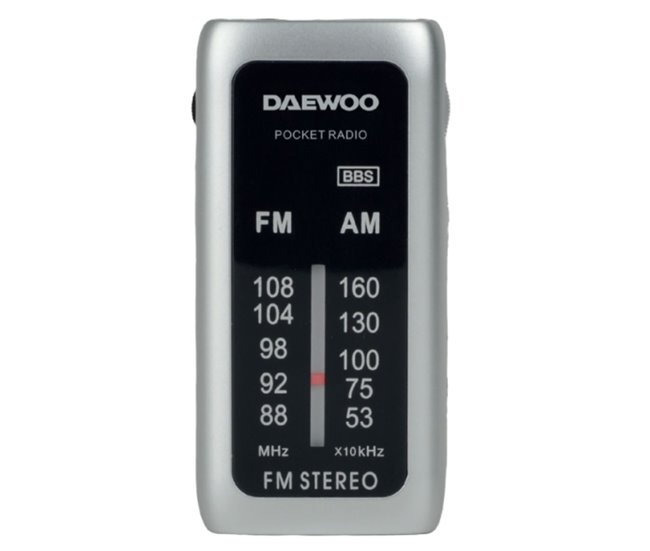 Rádio portátil mini DW1129 Daewoo, Cor Prata. GR242213174