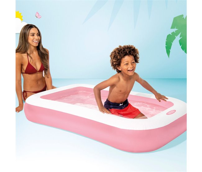 Piscina inflável para crianças rosa c/piso acolchoado INTEX Rosa
