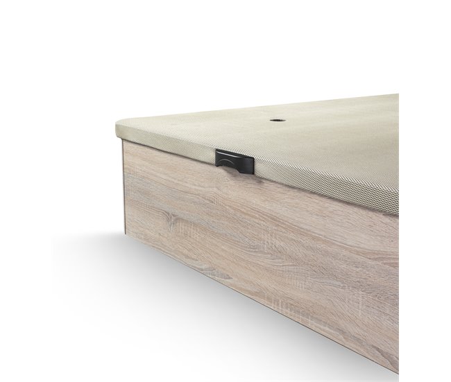 ATENAS Sofá de arrumação dobrável com capa estofada em madeira 3D 90x190 Madeira