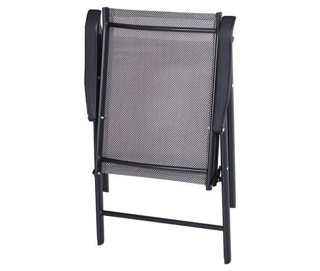 Cadeiras dobráveis de 2 peças Outsunny 84B-381BK Multicor