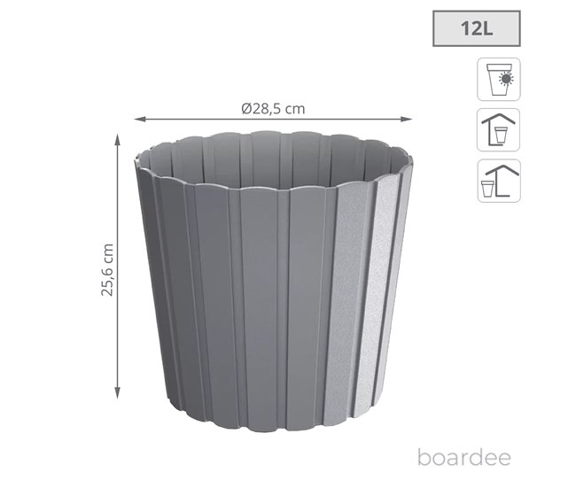 Boardee Basic 12L Pot Cinza