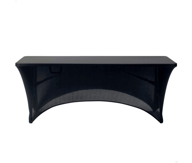 Capa elástica para mesa retangular 180 cm preta Aktive Preto