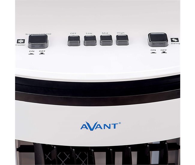 Climatizador evaporativo portátil Avant | Potência 65W | Ventilador com oscilação automática, 3 velocidades, reservatório de água de 4 L | Branco Branco