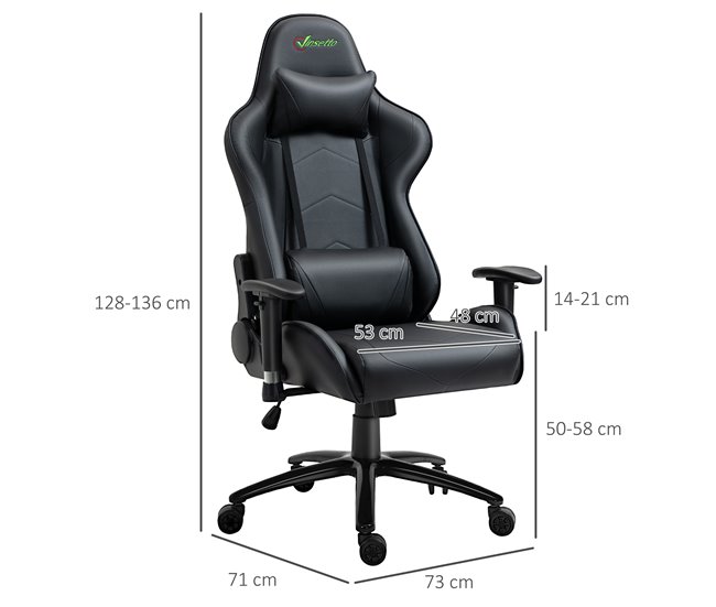 Cadeira de Gaming Vinsetto 921-497GN Preto