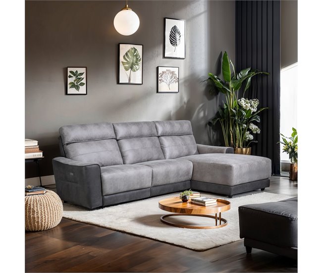 Chaise longue relax eléctrico  MOON Cinza