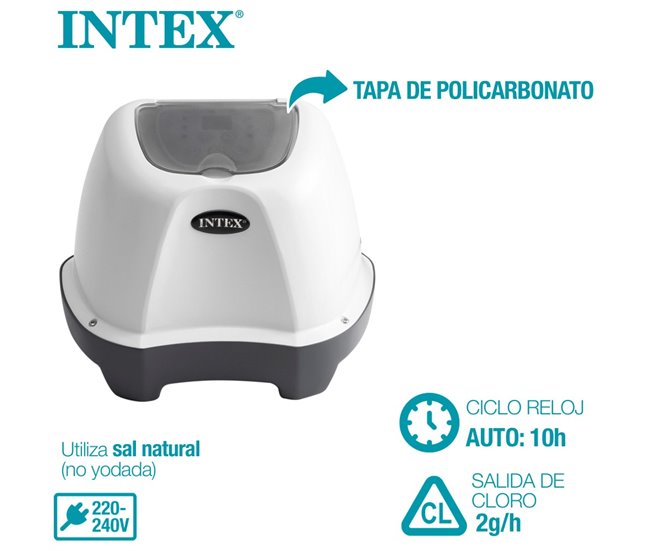 Clorador de água salgada INTEX Krystal Clear QS200 Branco