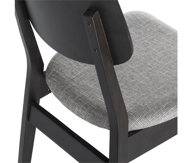 Pack de 2 cadeiras Susi cor preto, madeira maciça Preto