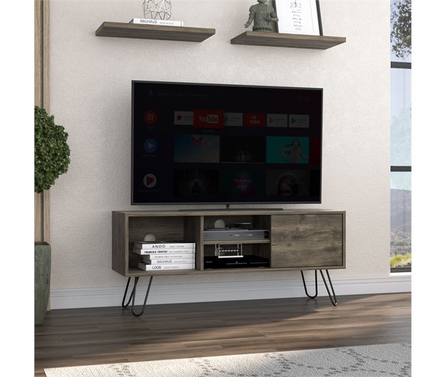 Móveis de TV Z115 com capacidade de TV de 50 polegadas Castanho