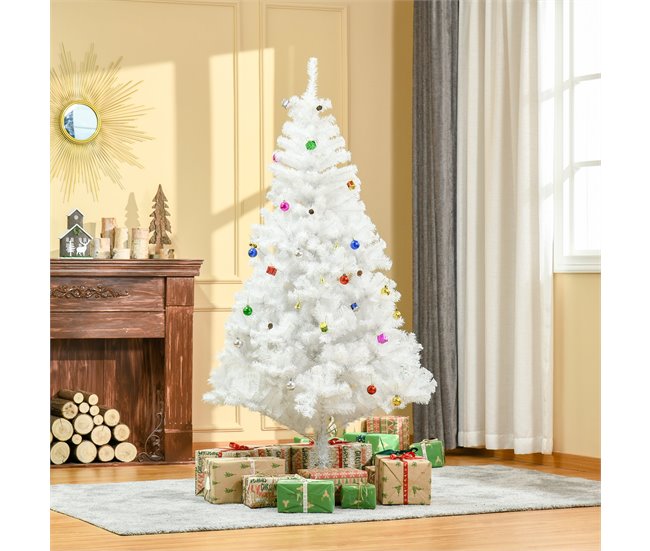 Árvore de Natal HOMCOM 02-0352 Branco
