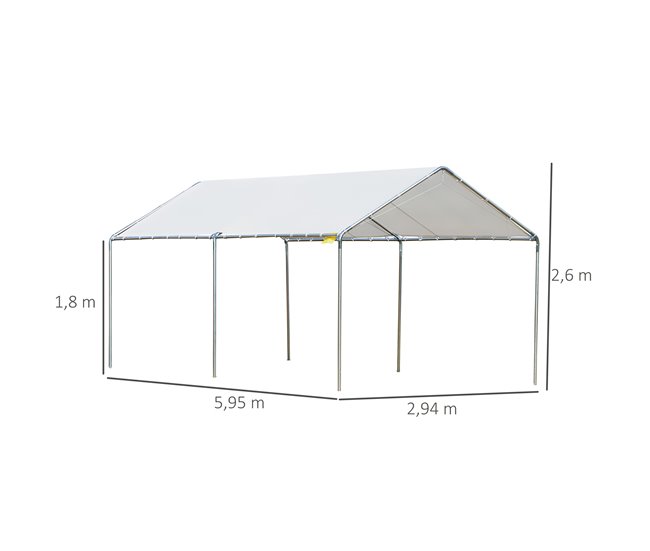 Tenda de Garagem Outsunny 84C-159 Branco