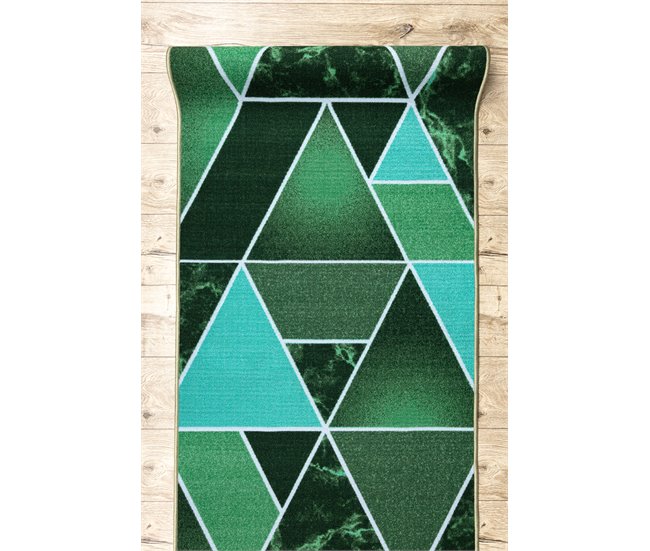 Corredor antiderrapante TRÓJKĄTY triángulos 57x980 Verde