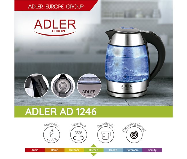 Chaleira Elétrica Adler AD1246 Transparente