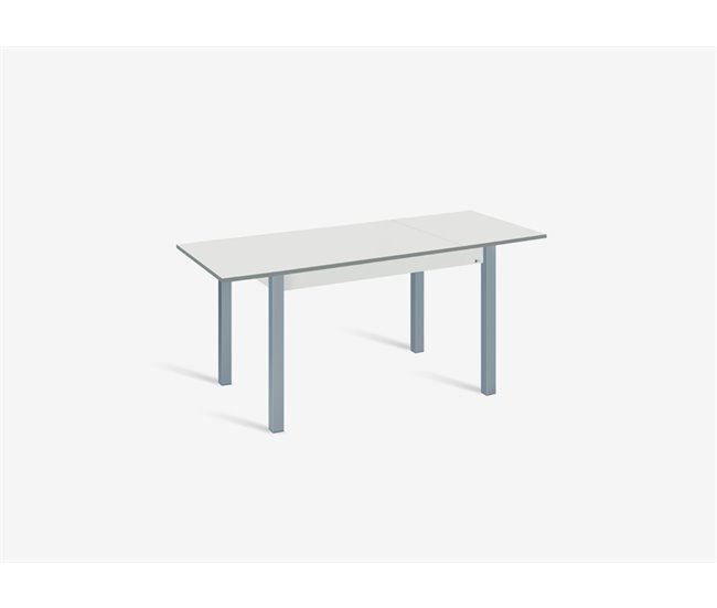 Mesa de cozinha extensível B-EXTENS 100(145)x60 branca Branco/cinza