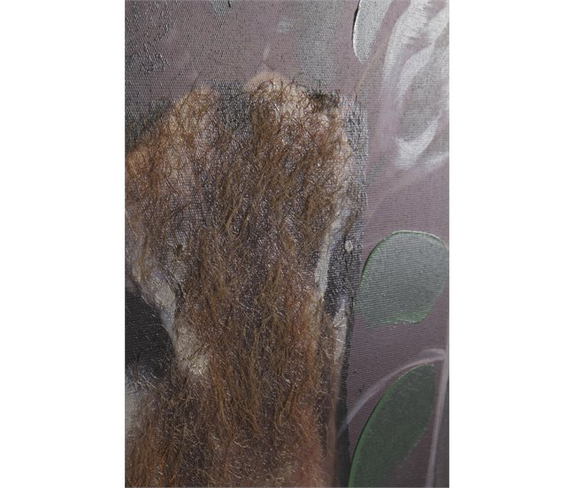 Imagem de Cabra Selvagem Impressa e Pintada à Mão Multicor