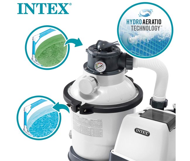 Filtro de areia INTEX Krystal Clear 4500 litros/hora 0,25 hp Branco