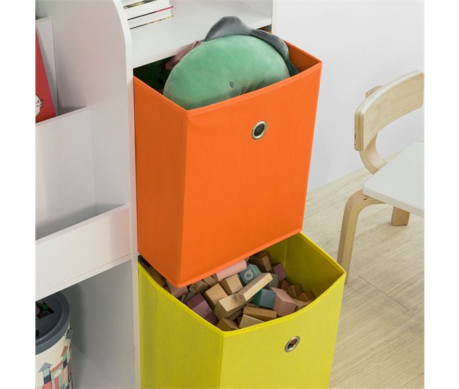 Organizador de brinquedos com 2 caixas KMB37-W SoBuy Branco