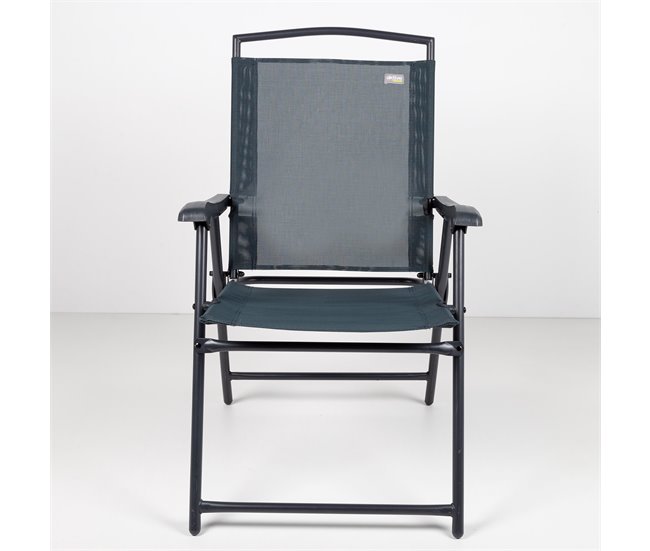 Cadeira dobrável de jardim em tecido reforçado c/braços Aktive Preto