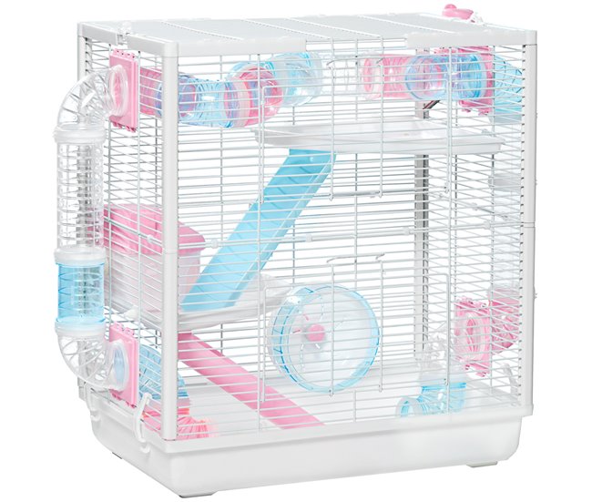  Gaiola para hamster PawHut D51-327V00WT Branco