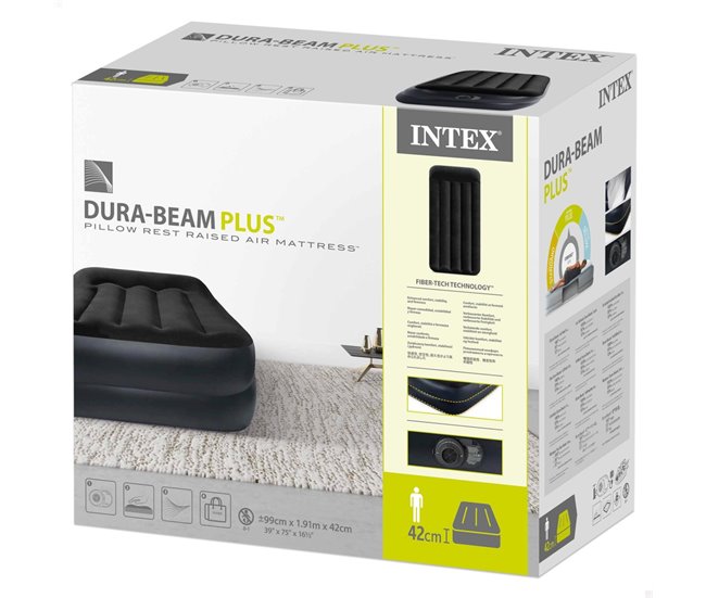 Colchão inflável INTEX Dura-Beam Plus Pillow Rest Preto
