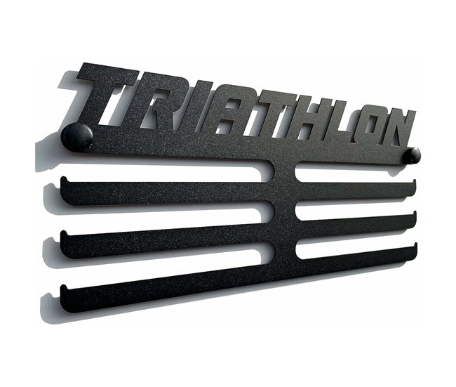 Porta-medalhas Triathlon Preto