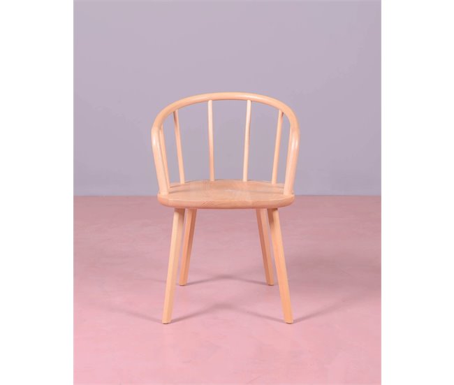 Conjunto de 2 cadeiras rústicas com braços para a sala de jantar - Organic Faia