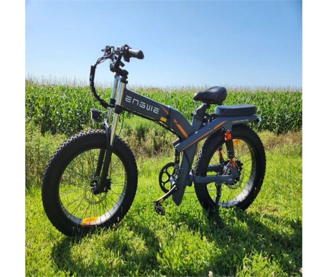 Bicicleta Elétrica ENGWE X24 - Motor 1000W 921.6WH Bateria 64KM Autonomia Cinza