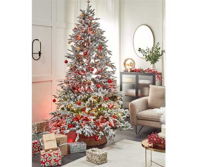 Beliani Árvore de Natal BASSIE Branco