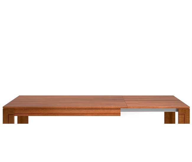 Mesa de jantar extensível LEON 140 cm, cor nogueira Nogal