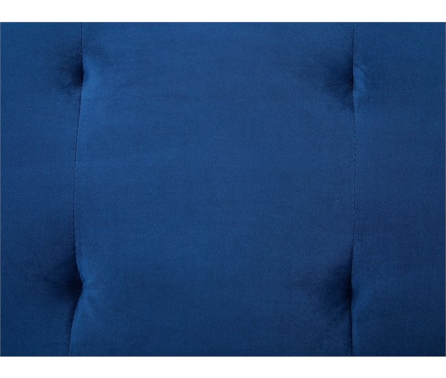Beliani Sofá-cama Veludo SELNES Azul Marino