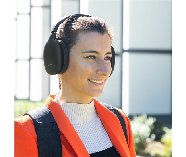 Auriculares com diadema dobrável sem fios Preto